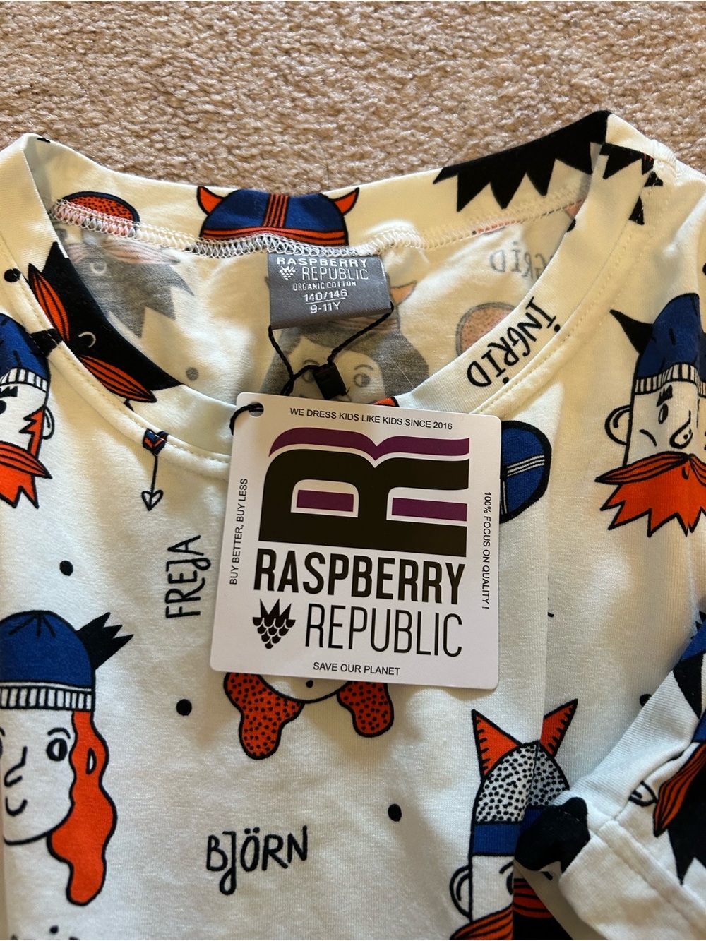 Raspberry Republic Vikings Short Sleeve Dress (9-11 Years)